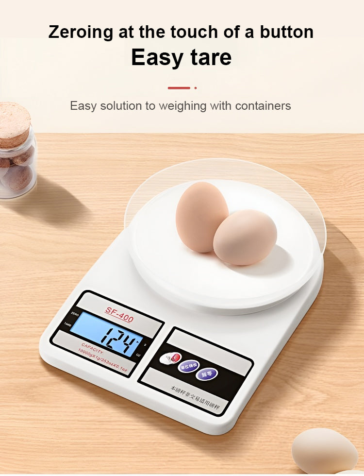 High-Precision Digital Kitchen Scale – 10kg Capacity with LCD Display & Tare Function | Accurate & Multifunctional Weighing