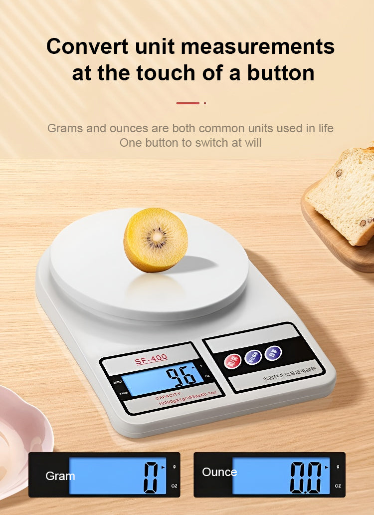 High-Precision Digital Kitchen Scale – 10kg Capacity with LCD Display & Tare Function | Accurate & Multifunctional Weighing