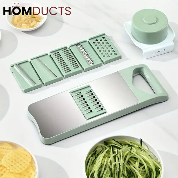 "Tired of Time-Consuming Prep? Meet Your Kitchen Game-Changer! The 5-in-1 Stainless Steel Vegetable Cutter—Precision, Speed & Perfection in Every Cut! 🏆"