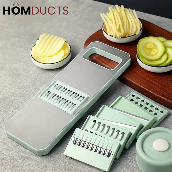 "Tired of Time-Consuming Prep? Meet Your Kitchen Game-Changer! The 5-in-1 Stainless Steel Vegetable Cutter—Precision, Speed & Perfection in Every Cut! 🏆"