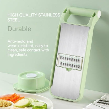 "Tired of Time-Consuming Prep? Meet Your Kitchen Game-Changer! The 5-in-1 Stainless Steel Vegetable Cutter—Precision, Speed & Perfection in Every Cut! 🏆"