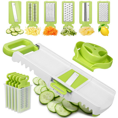 "Tired of Time-Consuming Prep? Meet Your Kitchen Game-Changer! The 5-in-1 Stainless Steel Vegetable Cutter—Precision, Speed & Perfection in Every Cut! 🏆"