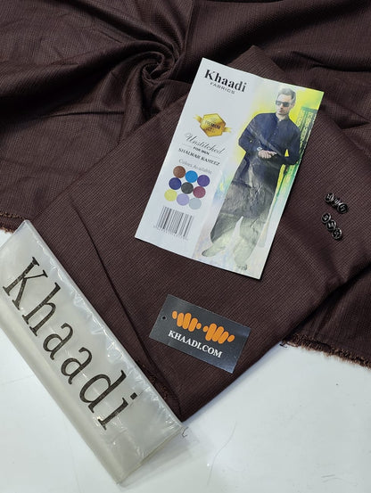 "Khaadi Self Print Washing Wear Men's Collection 2025 | Premium 4-Meter Unstitched Fabric in 5 Dashing Colors"