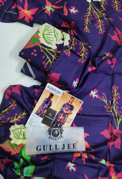 "Sunrise by Gull Jee Digital Printed Premium 3-Piece Lawn Collection 2025 | Exclusive at AR Enterprises"