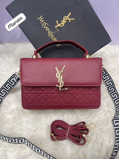 Luxury YSL Designer Bag – Premium Quality | Mustard, Maroon, Black, Pink, White & Grey